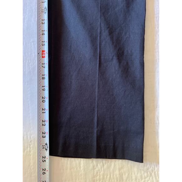 J.Jill Pants Womens Size 14 Black Linen Stretch Wide Leg Crop Career Office Work - Picture 11 of 12